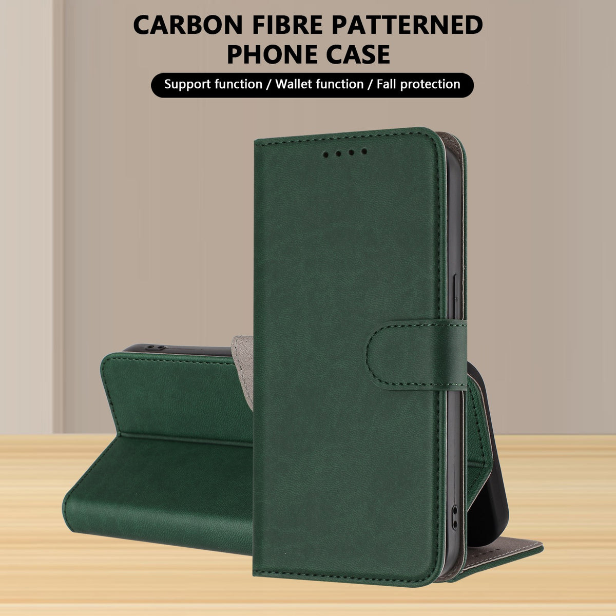 Xiaomi Redmi 17 (5G) / (4G) EIDERWOOD Artificial Leather Flip Case with Stand and Card Holder - Green