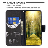 Nokia X30 Leather Wallet Case w. Print - "Don't Touch My Phone"