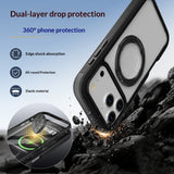 iPhone 18 Pro Max / 17 Pro Max EIDERWOOD Case with Screen Protector and Stand Function - MagSafe Compatible - Black / Transparent