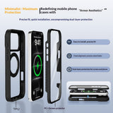 iPhone 18 Pro Max / 17 Pro Max EIDERWOOD Case with Screen Protector and Stand Function - MagSafe Compatible - Black / Transparent