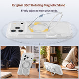 iPhone 18 Pro Max / 17 Pro Max EIDERWOOD Case with Screen Protector and Stand Function - MagSafe Compatible - White / Transparent
