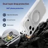 iPhone 18 Pro Max / 17 Pro Max EIDERWOOD Case with Screen Protector and Stand Function - MagSafe Compatible - White / Transparent