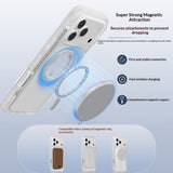 iPhone 18 Pro / 17 Pro EIDERWOOD Case with Screen Protector and Stand Function - MagSafe Compatible - White / Transparent