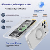 iPhone 18 Pro / 17 Pro EIDERWOOD Case with Screen Protector and Stand Function - MagSafe Compatible - White / Transparent