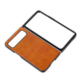 Google Pixel Fold Leather Covered Plastic Case - Brown