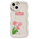 iPhone 14 Flexible Plastic Back Case - Flower