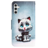 Samsung Galaxy A54 (5G) Leather Flip Case w. Wallet - Cute Cat