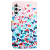 Samsung Galaxy A54 (5G) Leather Flip Case w. Wallet - Hearts