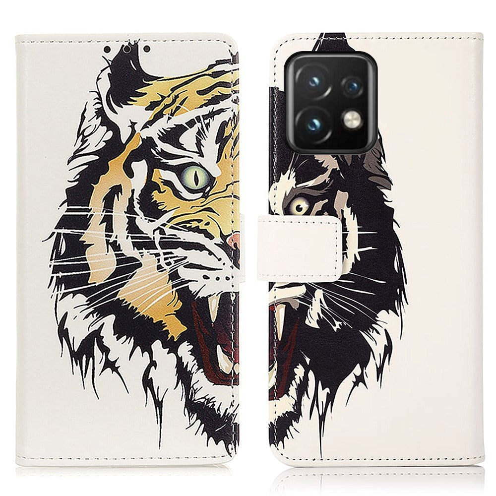 Motorola Edge 40 Pro Leather Case w. Wallet - Tiger