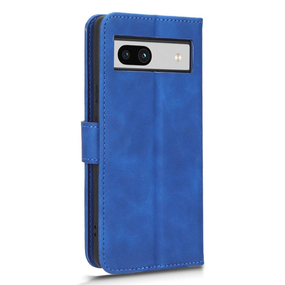 Google Pixel 7A Leather Flip Case with Card Holders - Blue