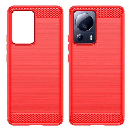 Xiaomi 13 Lite Brushed Carbon Case - Red