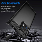 Motorola Edge 40 Pro Brushed Carbon Fiber Plastic Case - Black