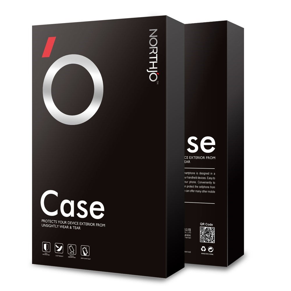 NORTHJO iPhone 13 2-in-1 Set Flexible Plastic Case with Tempered Glass Screen Protector - Transparent