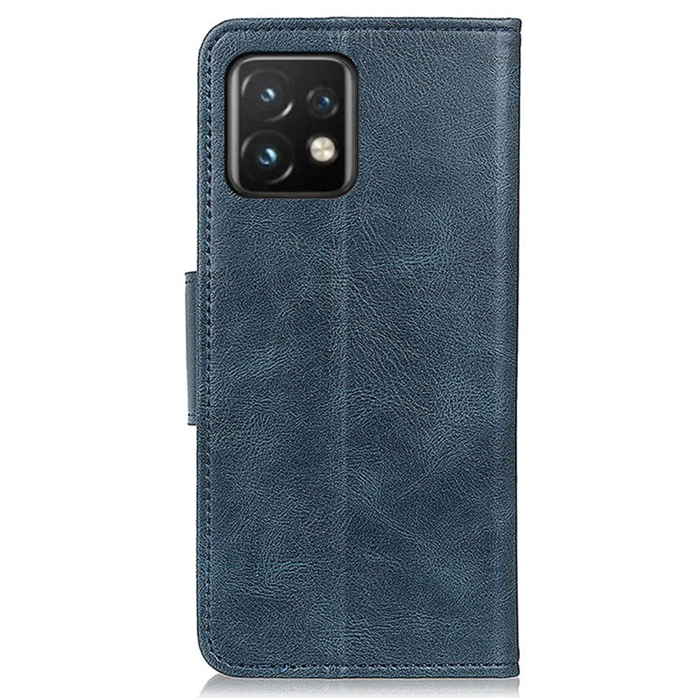 Motorola Edge 40 Pro Leather Case w. Wallet & Stand Function - Blue