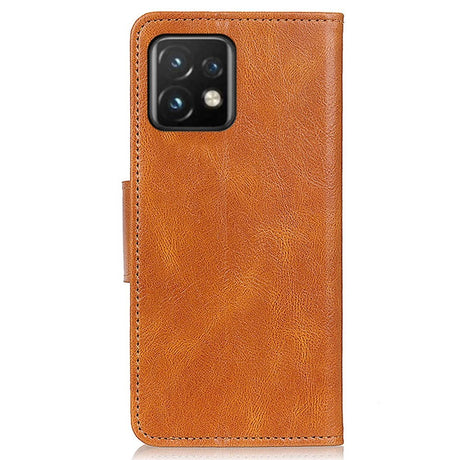 Motorola Edge 40 Pro Leather Case w. Wallet & Stand Function - Brown