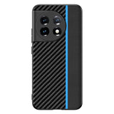 OnePlus 11 Carbon Fiber Leather Case - Black / Blue