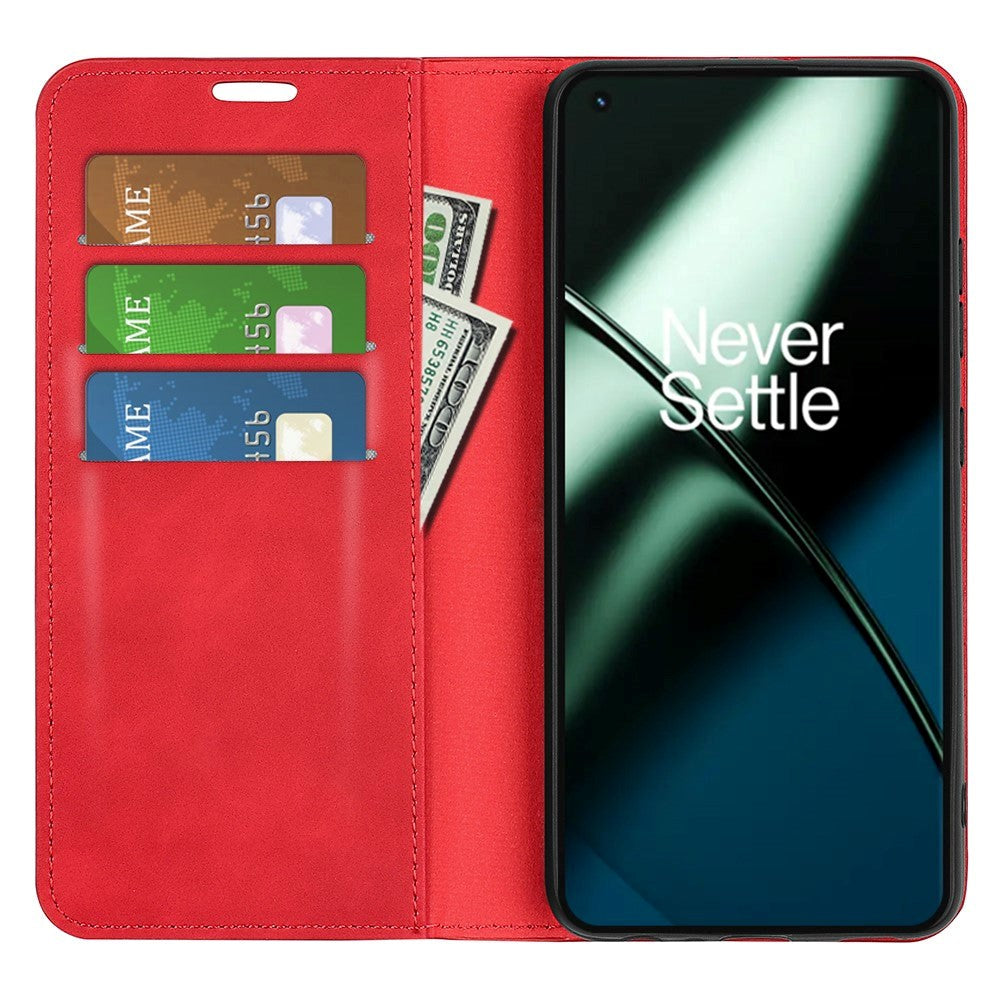 OnePlus 11 Flip Case with Wallet - Red