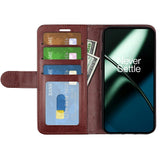 OnePlus 11 Flip Case w. Wallet & Stand Function - Brown