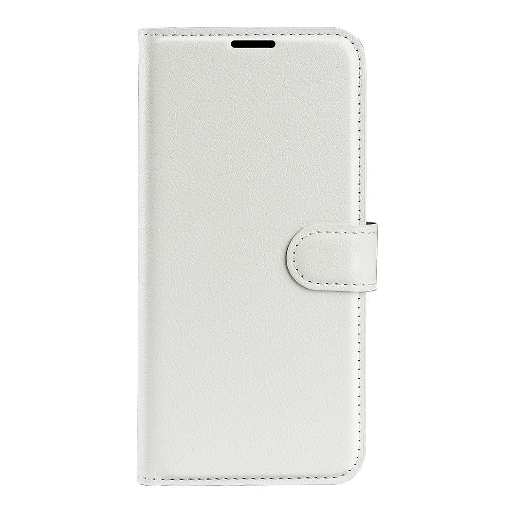 OnePlus 11 Litchi Leather Wallet Case - White