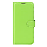 OnePlus 11 Litchi Leather Wallet Case - Green