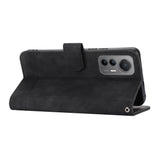 EIDERWOOD Xiaomi 12 Pro Faux Leather Case with Wallet and Strap - Black