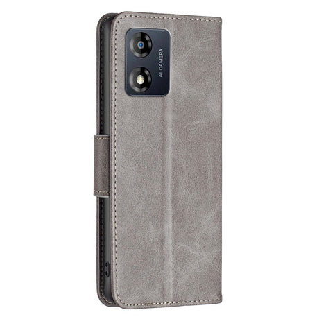 Motorola Moto E13 Flip Case Leather w. Wallet & Strap - Grey