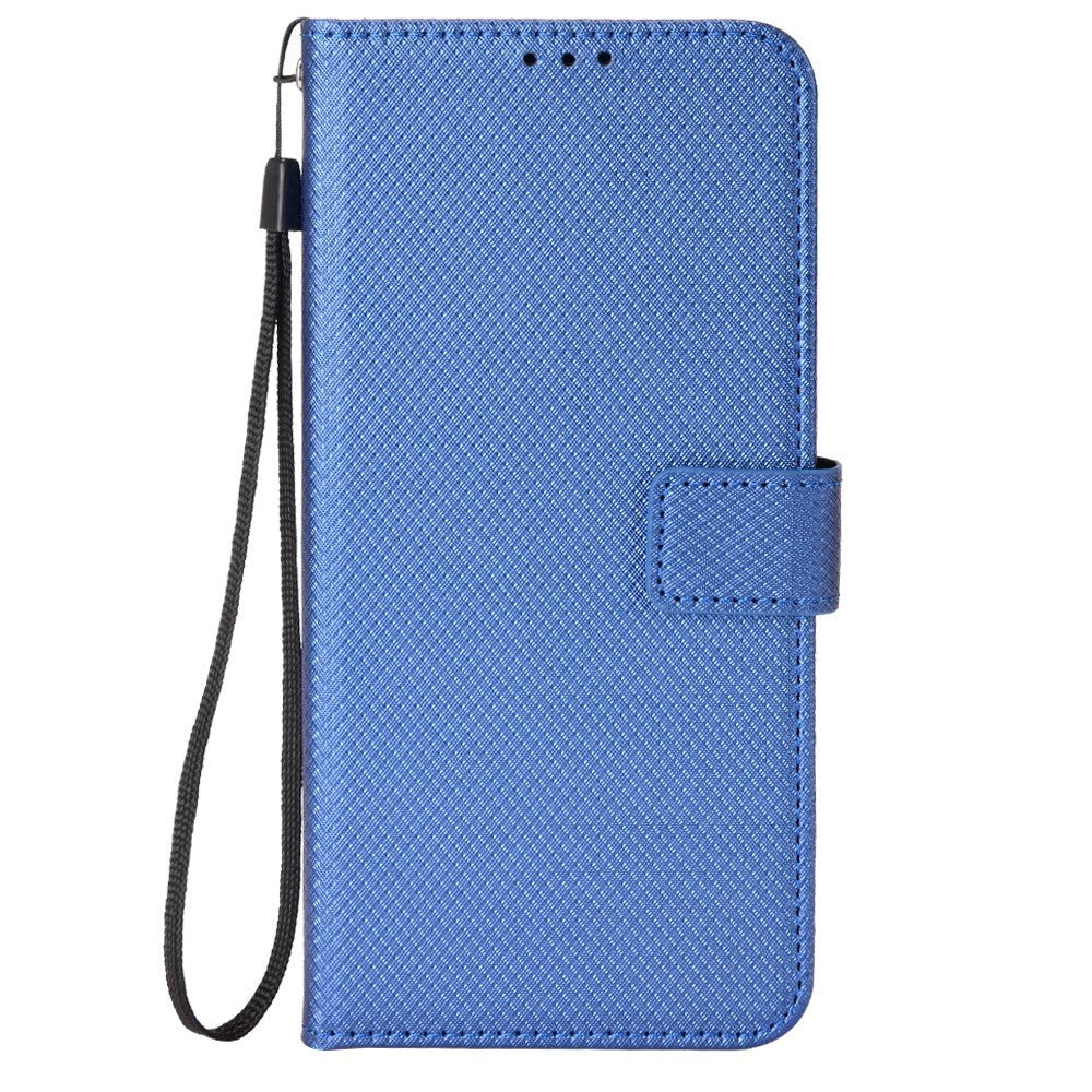 TCL 405 / 406 / 408 / T506D Leather Flip Case with Diamond Texture - Blue