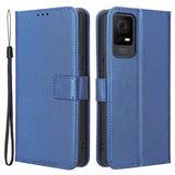 TCL 405 / 406 / 408 / T506D Leather Flip Case with Diamond Texture - Blue