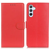 Samsung Galaxy A24 Litchi Leather Flip Case w. Wallet - Red