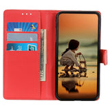 Samsung Galaxy A24 Litchi Leather Flip Case w. Wallet - Red