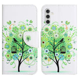 Samsung Galaxy A24 Leather Wallet Case & Print - Green Tree