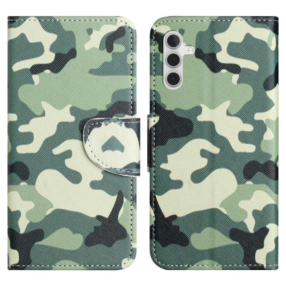 Samsung Galaxy A24 Leather Wallet Case & Print - Camouflage