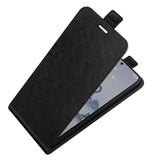 Nokia X30 Vertical Flip Leather Case w. Card Holder - Black