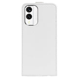 Nokia X30 Vertical Flip Leather Case w. Card Holder - White