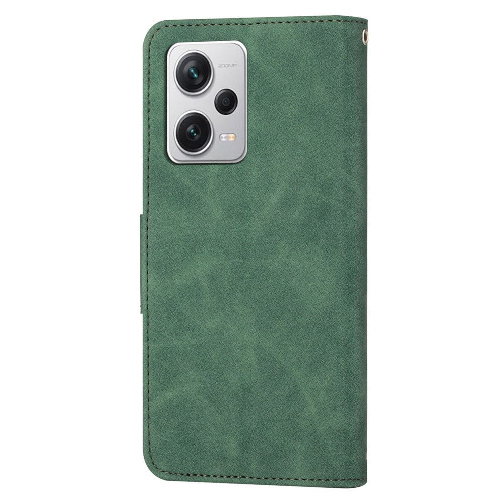 Xiaomi Redmi Note 12 Pro (5G) / Poco X5 Pro (5G) Leather Flip Case with Wallet and Strap - Green