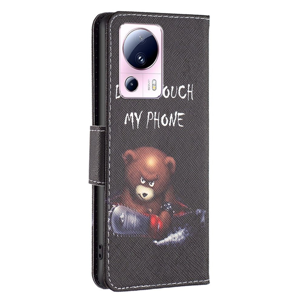 Xiaomi 13 Lite Flip Case w. Wallet - Bear