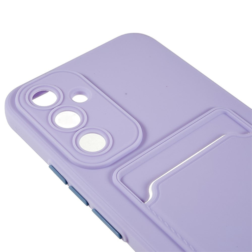 Samsung Galaxy A54 (5G) Flexible Plastic Case with Card Holder - Purple