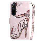 Sony Xperia 1 V Leather Case w. Print - High Heeled Shoe