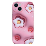 iPhone 13 Hard Plastic Case with 3D Print - Flowers