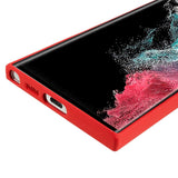 EIDERWOOD Samsung Galaxy S22 Ultra Lined Flexible Plastic Case - Red