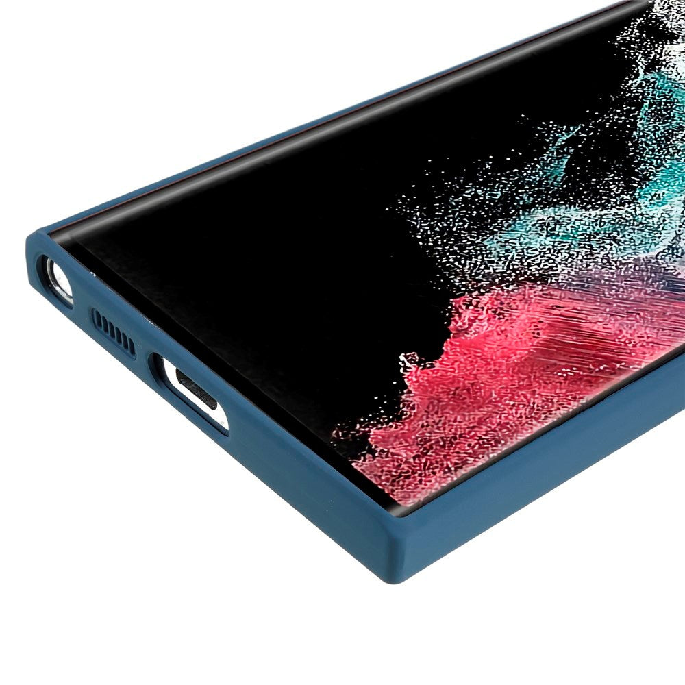 EIDERWOOD Samsung Galaxy S22 Ultra Lined Flexible Plastic Case - Blue