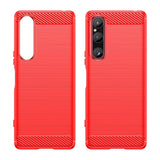 Sony Xperia 1 V Brushed Carbon Case - Red