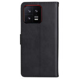 EIDERWOOD Xiaomi 13 Faux Leather Flip Case with Strap - Black