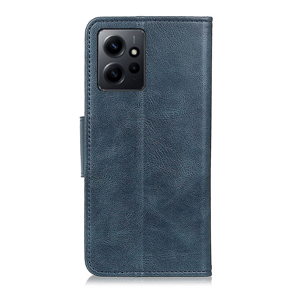 Xiaomi Redmi Note 12 (4G) Leather Case w. Wallet & Stand Function - Blue