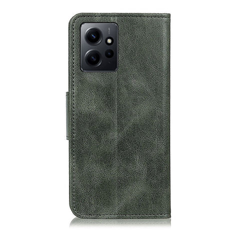 Xiaomi Redmi Note 12 (4G) Leather Case w. Wallet & Stand Function - Green