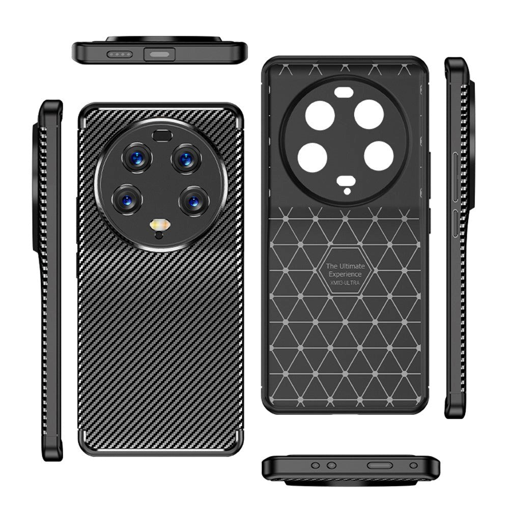 Xiaomi 13 Ultra Carbon Fiber Flexible Plastic Case - Black