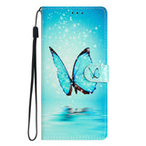 Google Pixel 7 PU Leather Flip Case w. Wallet and Strap - Butterflies