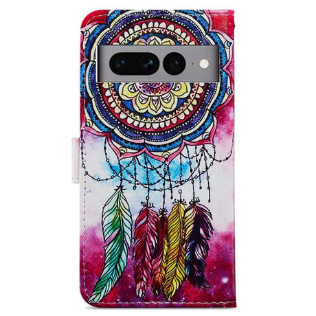 Google Pixel 7 Pro PU Leather Flip Case w. Wallet and Strap - Dream Catcher