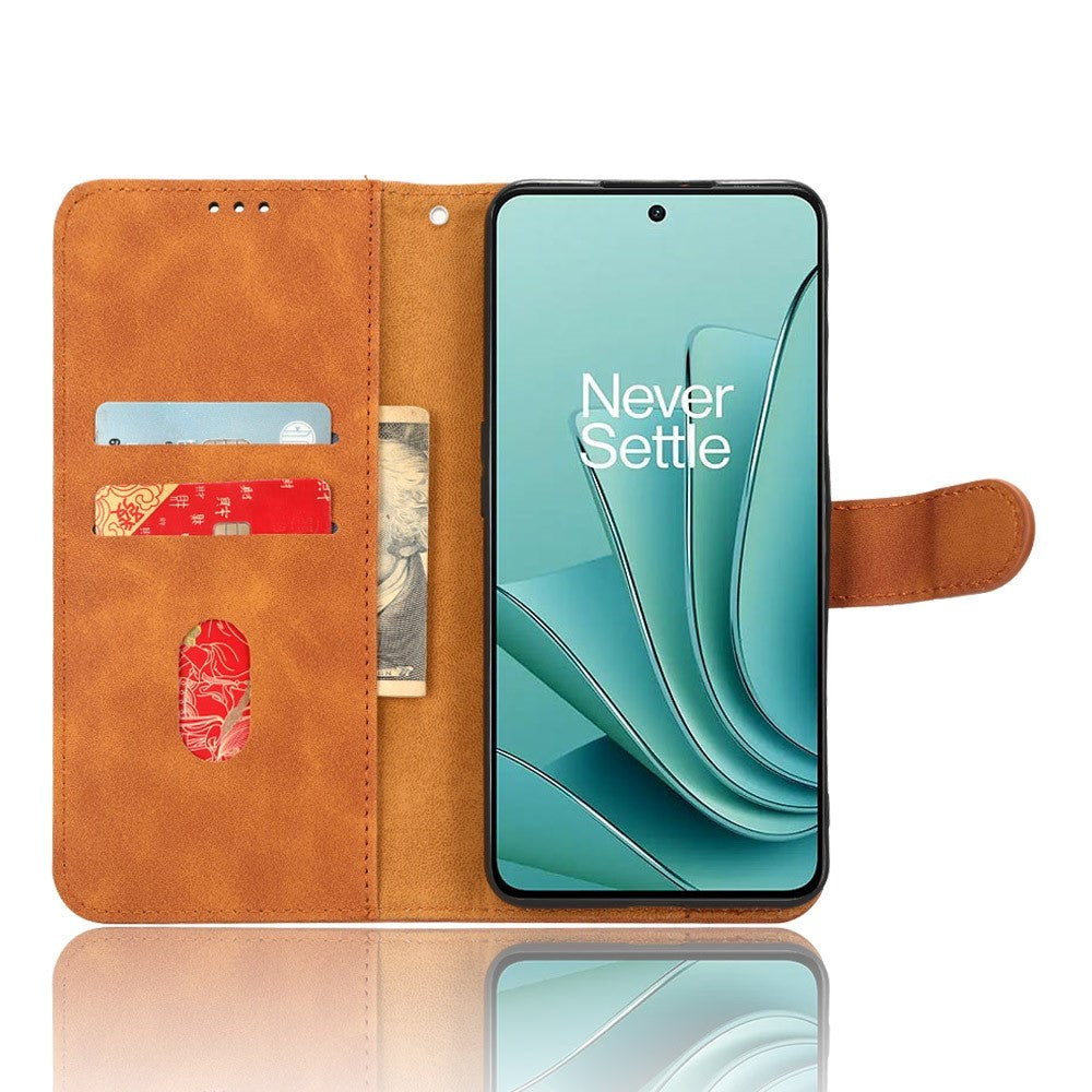 OnePlus Nord 3 (5G) Leather Flip Case with Wallet and Stand Function - Brown