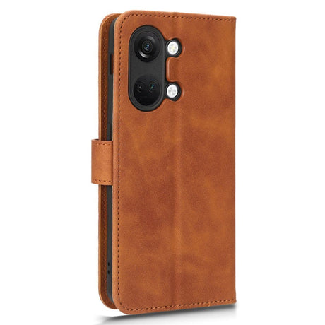 OnePlus Nord 3 (5G) Leather Flip Case with Wallet and Stand Function - Brown